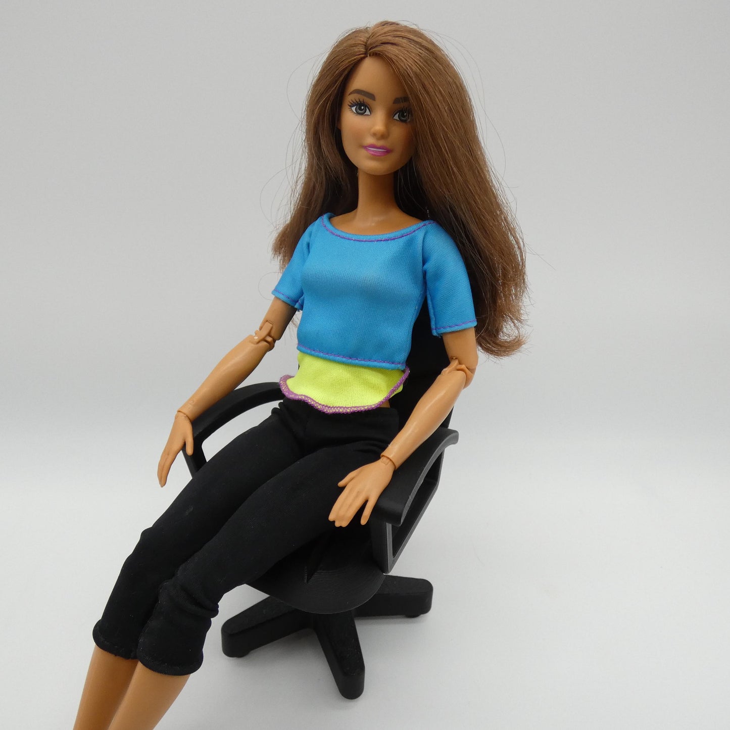 1/6 Scale Doll Furniture Desk Office Chair With Armrests Barbie Ken Integrity Toys FR Bratz 1:6 Diorama