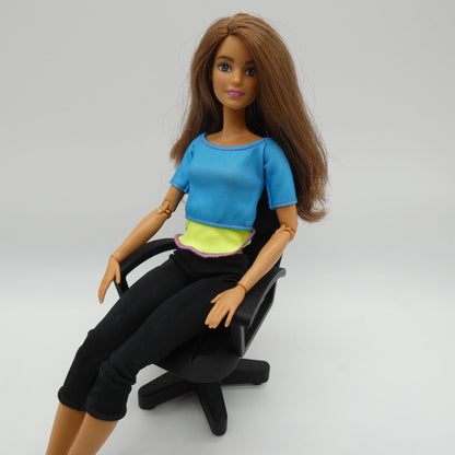 1/6 Scale Doll Furniture Desk Office Chair With Armrests Barbie Ken Integrity Toys FR Bratz 1:6 Diorama