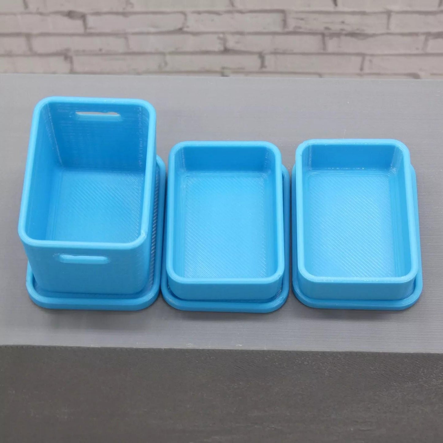 1/6 Scale Doll Storage Containers 6 With Lids Bins Handles Choose Your Color Barbie Ken Integrity Toys FR Bratz 1:6 Diorama