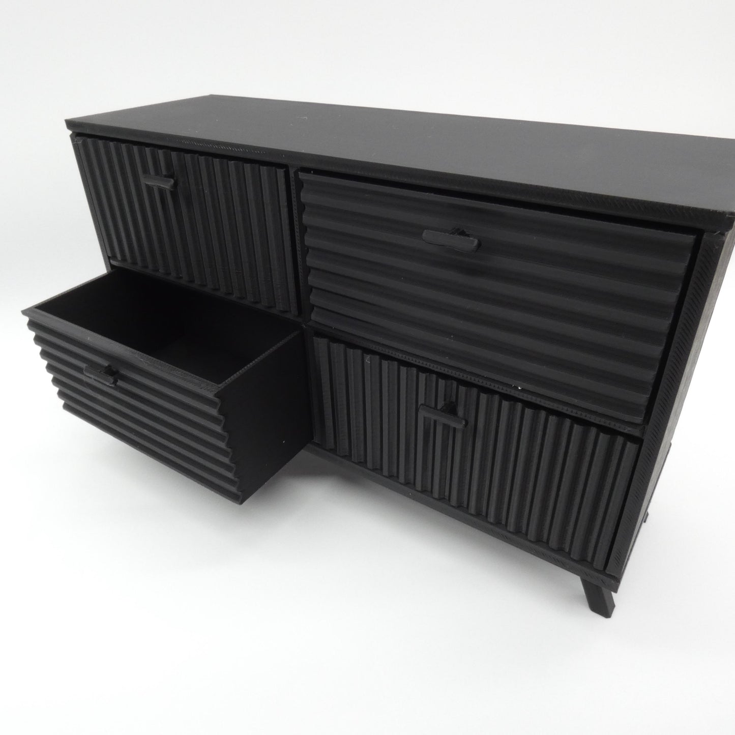 1/6 Scale Doll Furniture MCM Sideboard Dresser Hutch 4 Drawer For Barbie Integrity Toys FR Bratz 1:6 Diorama