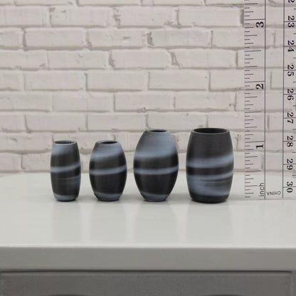 1/6 Scale Doll Set of 8 Flower Vases Succulent Planters Black White For Barbie Integrity Toys FR Bratz 1:6 Diorama