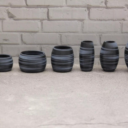 1/6 Scale Doll Set of 8 Flower Vases Succulent Planters Black White For Barbie Integrity Toys FR Bratz 1:6 Diorama