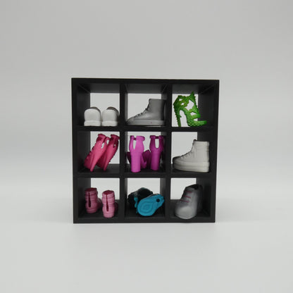 1/6 Scale Doll Furniture Shoe Cubby Storage Rack 9 slot Choose Your Color Barbie Ken Integrity Toys FR Bratz 1:6 Diorama