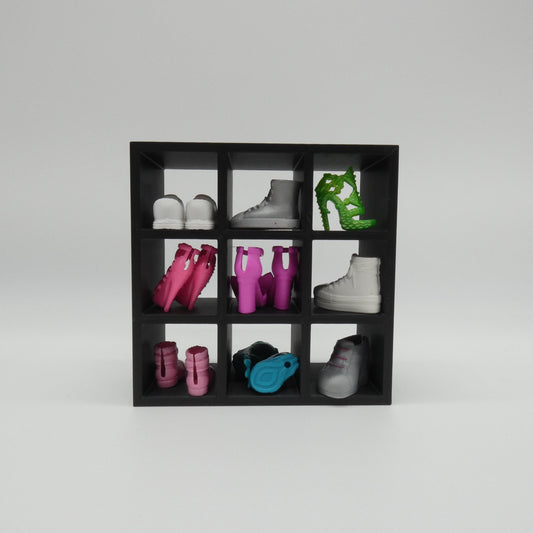 1/6 Scale Doll Furniture Shoe Cubby Storage Rack 9 slot Choose Your Color Barbie Ken Integrity Toys FR Bratz 1:6 Diorama