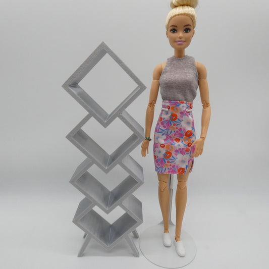 1/6 Scale Doll Furniture Stacked Cube Bookshelf Choose Your Color 1:6 Barbie Integrity Toys FR Bratz Diorama