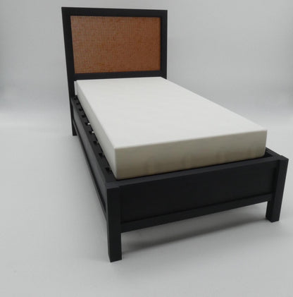 1/6 Scale Doll Furniture Bed With Mattress And Headboard Single/Twin Sausalito Style Choose Your Colors Barbie Integrity Bratz 1:6 Diorama