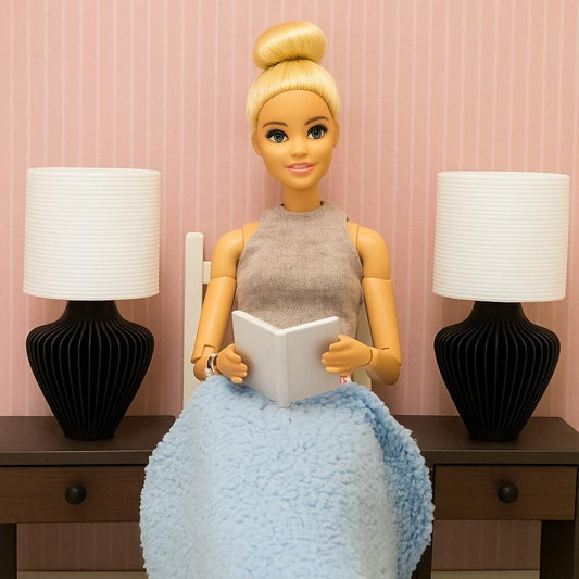 1/6 Scale Doll Furniture Decor Set of 2 Table Lamps Any Color Base and Shade Comes Detached Barbie Integrity Toys FR Bratz 1:6 Diorama