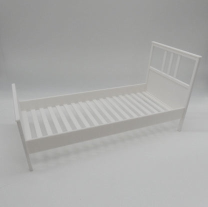 1/6 Scale Doll Furniture Bed Frame Single Twin Ikea Hemnes Style Choose Your Color 3 Piece Barbie Integrity Toys FR Bratz 1:6 Diorama