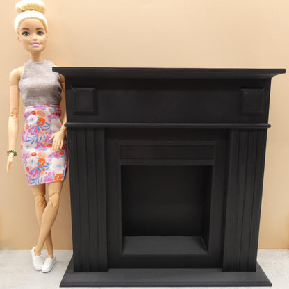 1/6 Scale Doll Furniture Decor Fireplace Gray With Mantle and Hearth 1:6 Barbie Integrity Toys FR GI Joe Ken Diorama