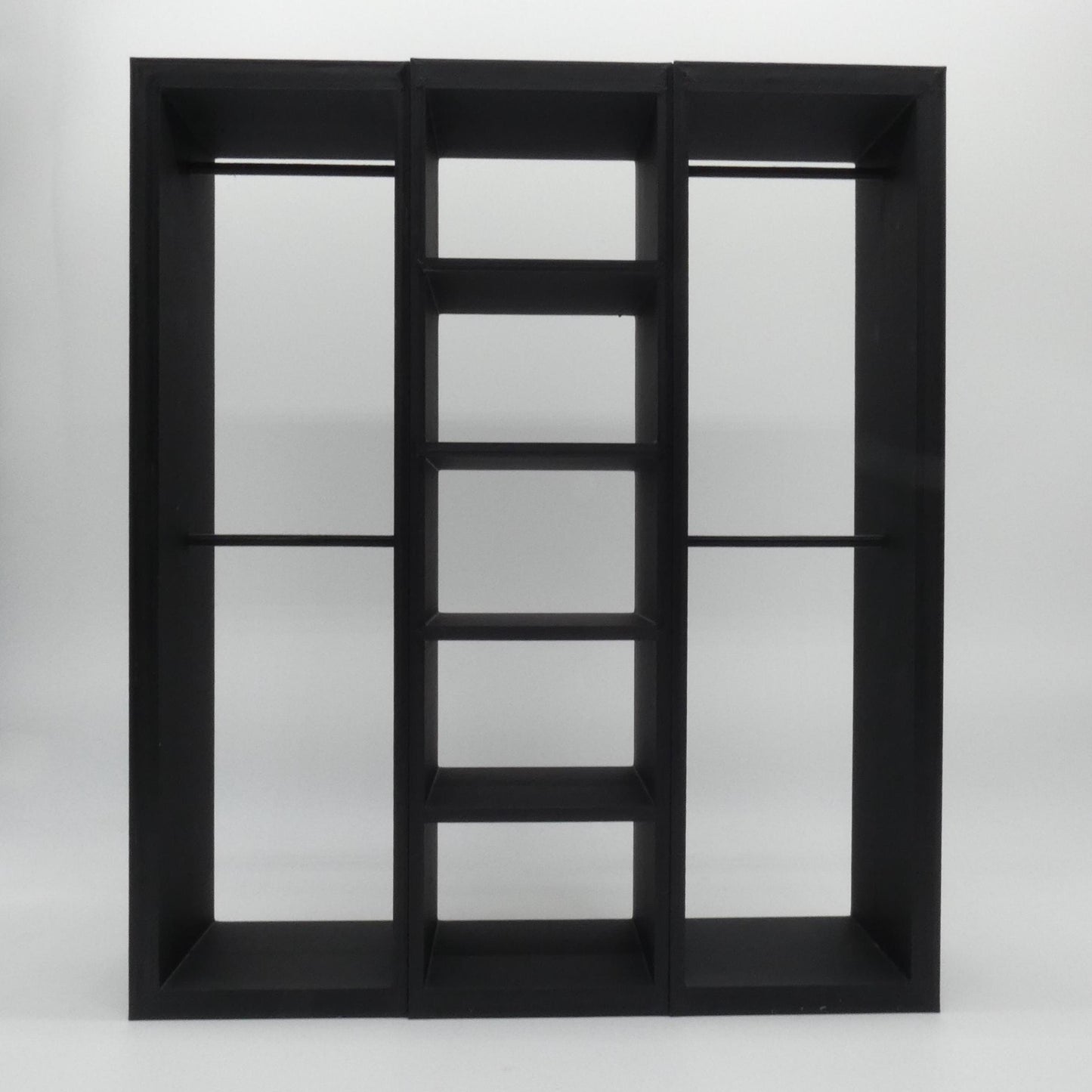 1/6 Scale Doll Furniture Wardrobe Closet 3 Sections With Hanging Bars And Shelves Choose Your Color 1:6 Barbie Integrity FR Bratz Diorama