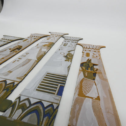 5 Pack Textured Egyptian Themed Bookmark Set Created With HueForge, Unique 3D Printed For Collection, Gift  For Book Lovers Or History Buffs