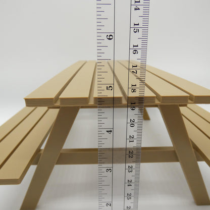 1/6 Scale Doll Furniture Picnic Table Medium Brown Or Choose Your Own Color Wood Like Barbie Integrity Toys FR Bratz 1:6 Diorama