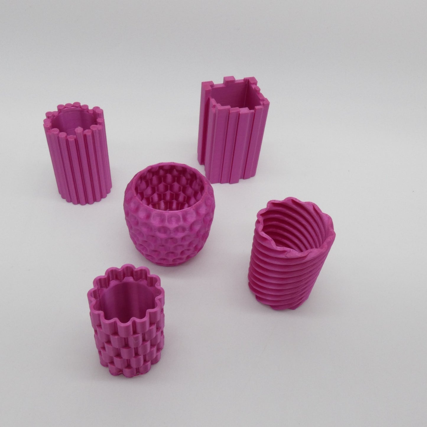 1/6 Scale Doll Furniture Set of 5 Metallic Pink Vases Integrity Barbie Diorama