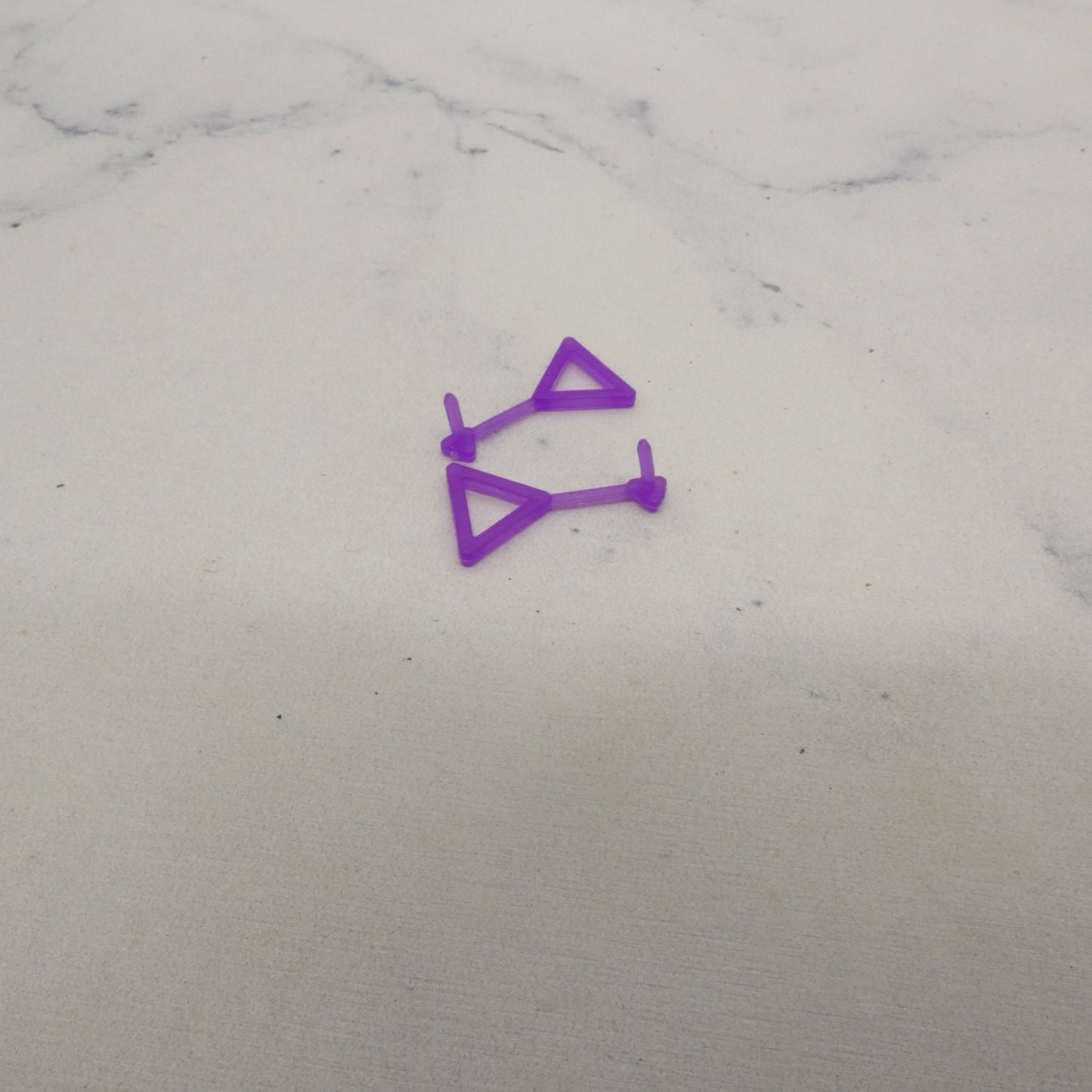 Barbie Doll Earrings Purple Triangle Dangle Hoop 2021 Color Reveal Mattel GTL71