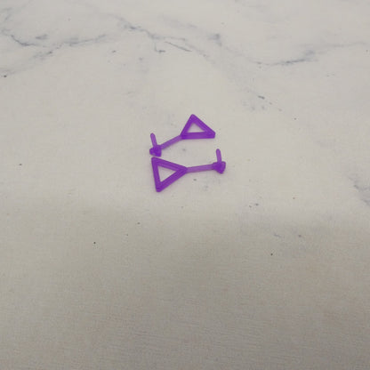 Barbie Doll Earrings Purple Triangle Dangle Hoop 2021 Color Reveal Mattel GTL71