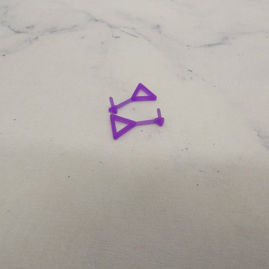 Barbie Doll Earrings Purple Triangle Dangle Hoop 2021 Color Reveal Mattel GTL71