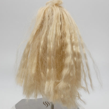 Barbie Doll Head Superstar Face Bangs Long Blonde Crimped Hair 90s Mattel