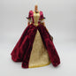 Disney Holiday Princess Belle Doll Dress Burgundy Red Gown 1997 Mattel Barbie