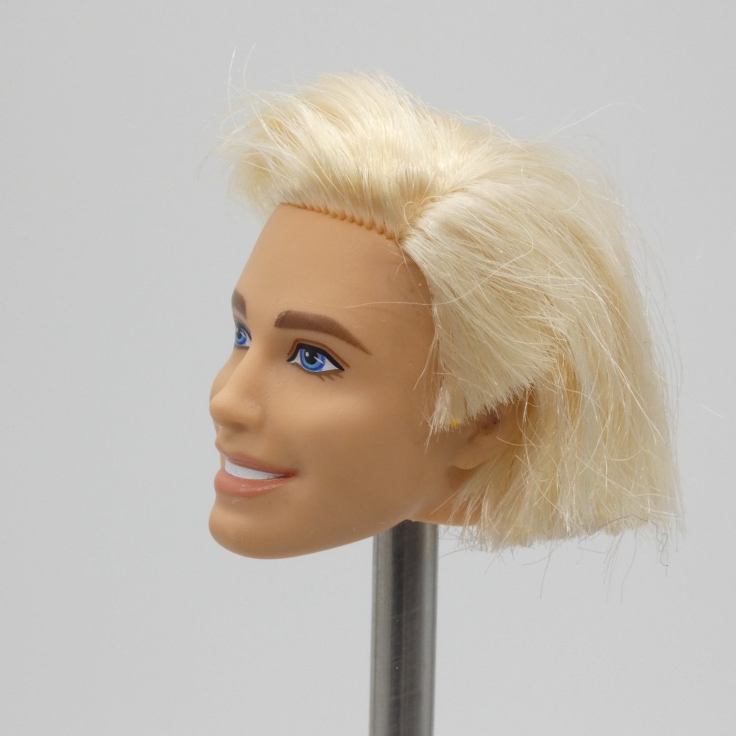Barbie The Movie Ken Doll Head Only Rooted Non-Styled Hair 2023 Mattel HPJ97