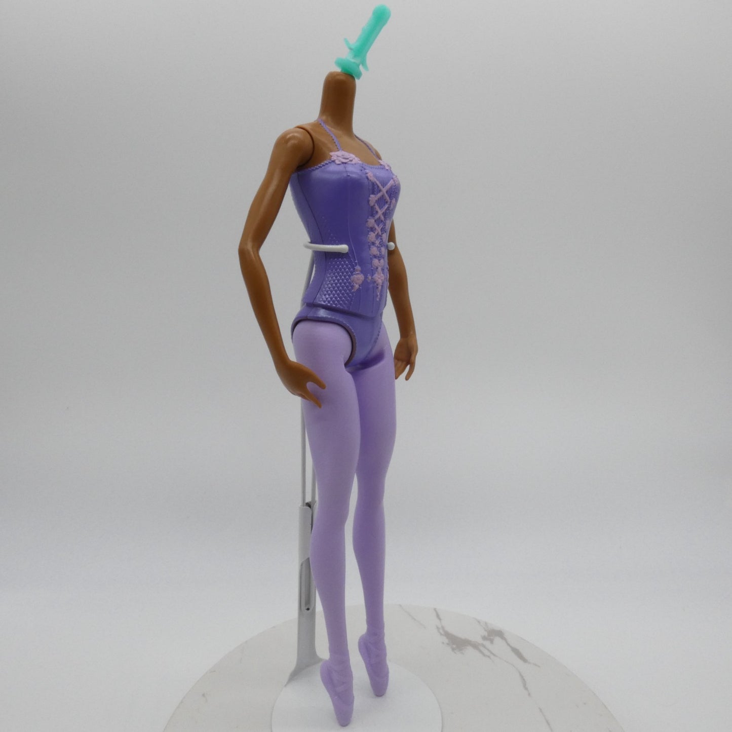 Barbie Ballerina Doll Body AA Medium Dark Skin Molded Bodysuit 2020 Mattel GJL61