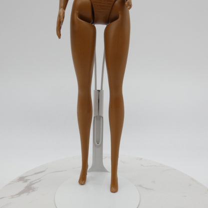 Barbie Fashionistas 185 Doll Body Only Heel Feet AA Dark Skin 2022 Mattel HBV17