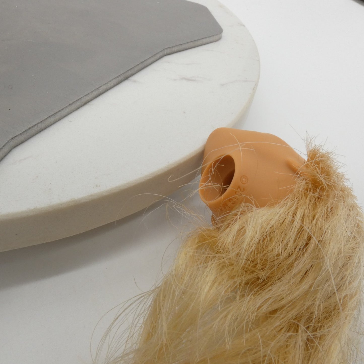 Barbie Doll Head Violet Face Damaged Hair FOR REROOT 2023 Cutie Reveal HKR06