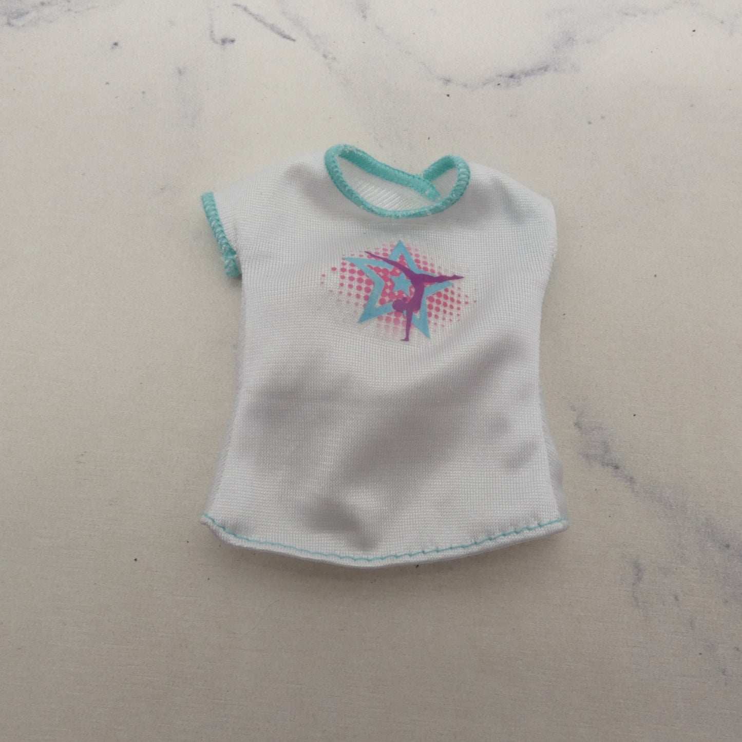 Barbie Doll Top White Shirt Short Sleeve Fashion Pack 2018 Mattel FFF59