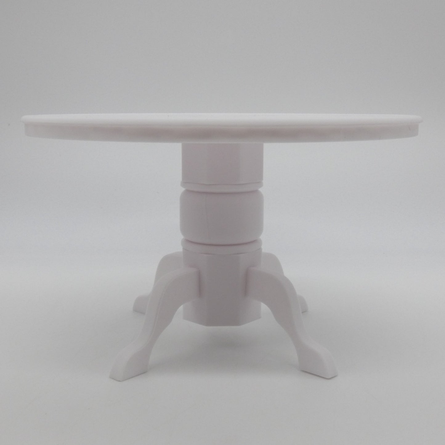 1/6 Scale Doll Furniture Round Dining Table All White Barbie Integrity Diorama