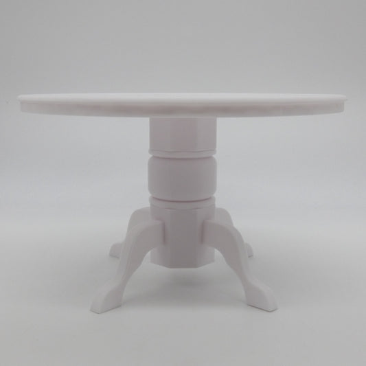 1/6 Scale Doll Furniture Round Dining Table All White Barbie Integrity Diorama