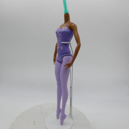 Barbie Ballerina Doll Body AA Medium Dark Skin Molded Bodysuit 2020 Mattel GJL61