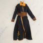 Disney Frozen Princess Anna Doll Dress Black Tunic Gold Accents Long Sleeve