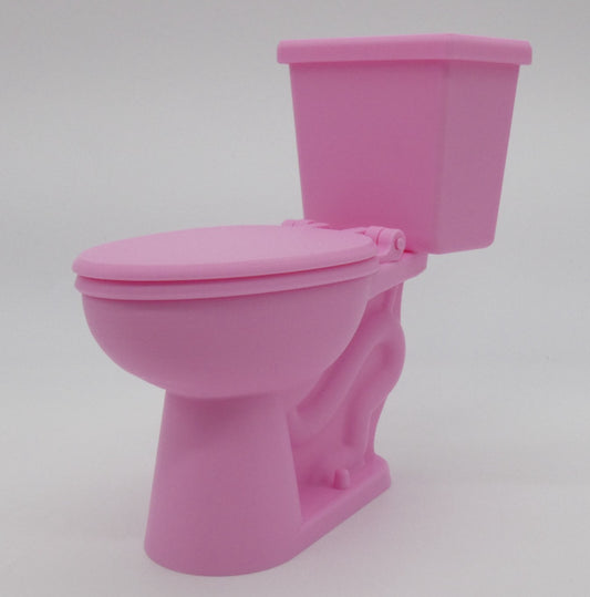 1/6 Scale Doll Furniture Bathroom Toilet Pink 1:6 Barbie Integrity Toys Diorama