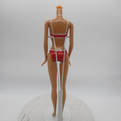 Barbie Doll Fashion Fever Body Bellybutton Molded Swimsuit Heel Feet Mattel 2000