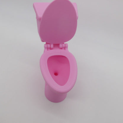 1/6 Scale Doll Furniture Bathroom Toilet Pink 1:6 Barbie Integrity Toys Diorama