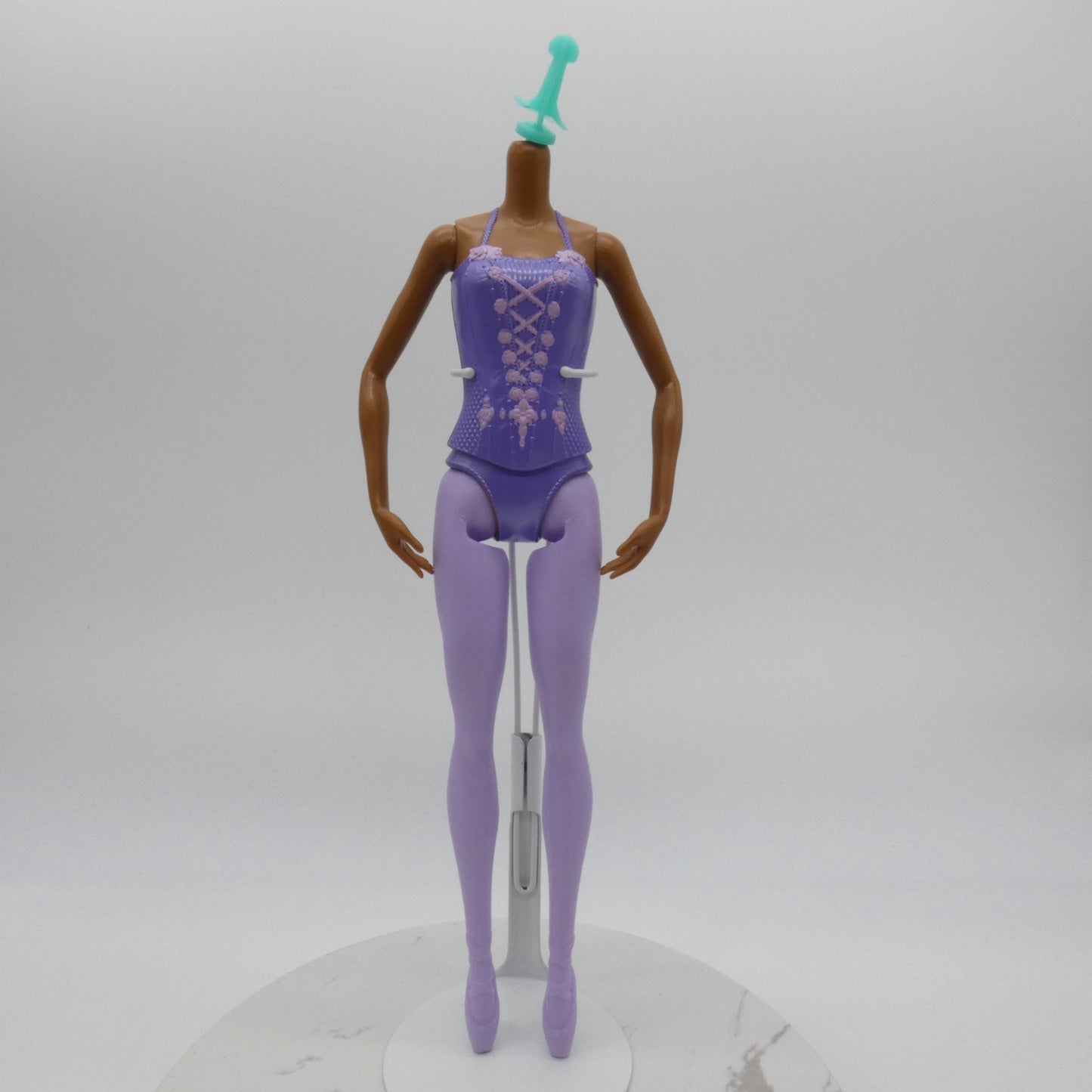 Barbie Ballerina Doll Body AA Medium Dark Skin Molded Bodysuit 2020 Mattel GJL61