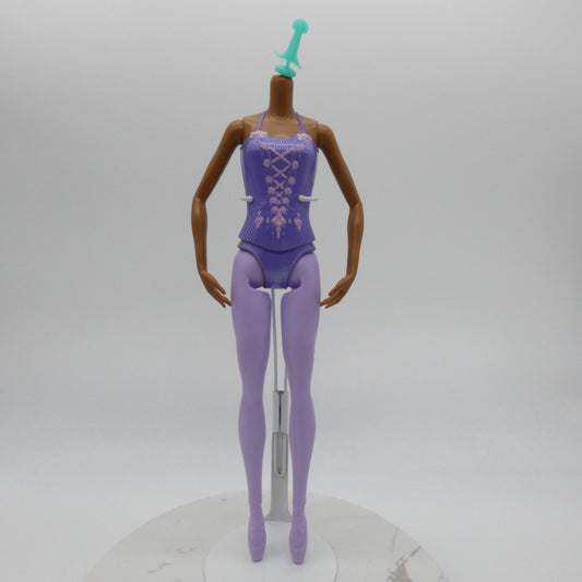 Barbie Ballerina Doll Body AA Medium Dark Skin Molded Bodysuit 2020 Mattel GJL61
