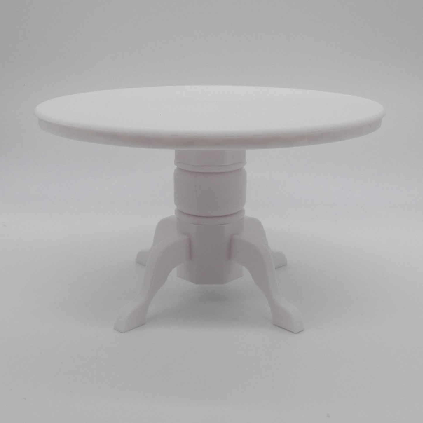 1/6 Scale Doll Furniture Round Dining Table All White Barbie Integrity Diorama