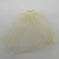 Barbie Size Doll Skirt Sheer Ivory White Tulle Elastic Waistband Two Layered