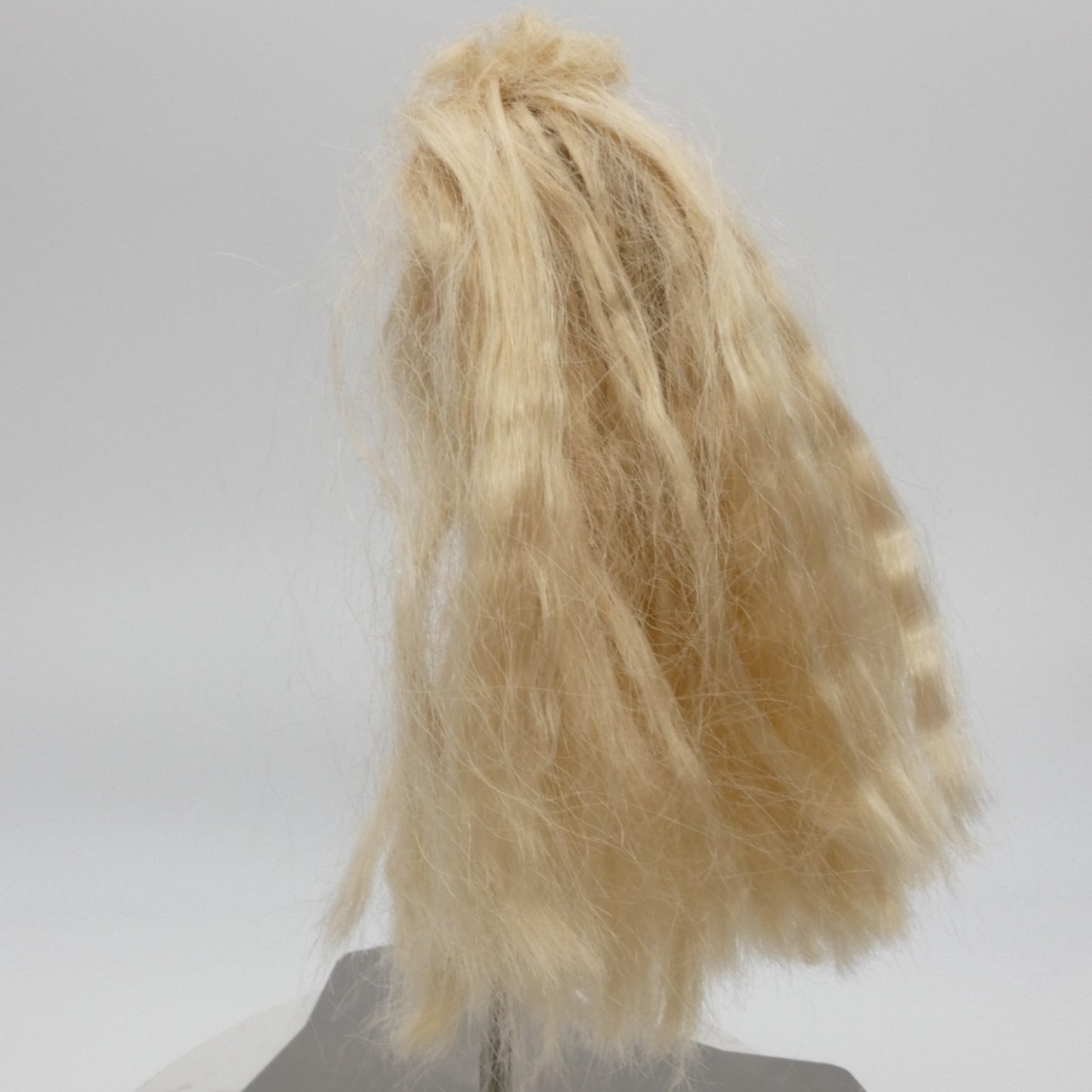 Barbie Doll Head Superstar Face Bangs Long Blonde Crimped Hair 90s Mattel