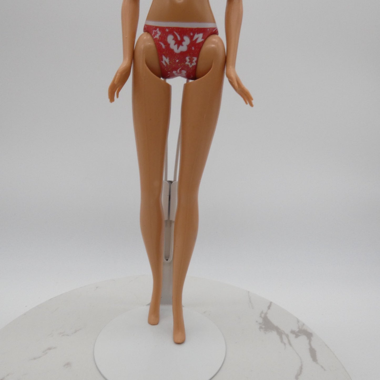 Barbie Doll Fashion Fever Body Bellybutton Molded Swimsuit Heel Feet Mattel 2000