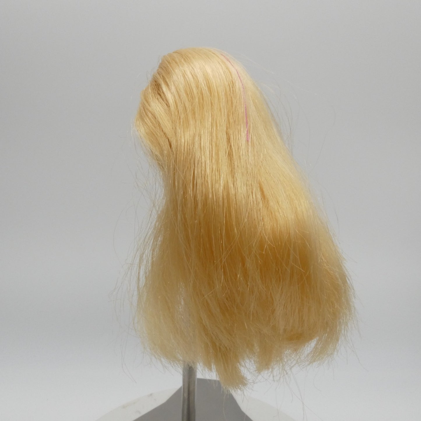 Barbie Doll Head Superstar Face Magenta Lipstick Blonde Hair Mattel 80s 90s