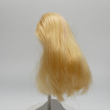 Barbie Doll Head Superstar Face Magenta Lipstick Blonde Hair Mattel 80s 90s