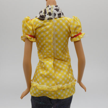 Barbie Loves Jessie Toy Story 3 Top Yellow Shirt Bandana 2009 Disney Pixar T2966
