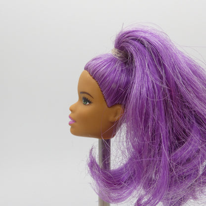 Barbie Doll Head Asha Face Purple Hair 2015 Star Light Adventure Galaxy Sal-Lee