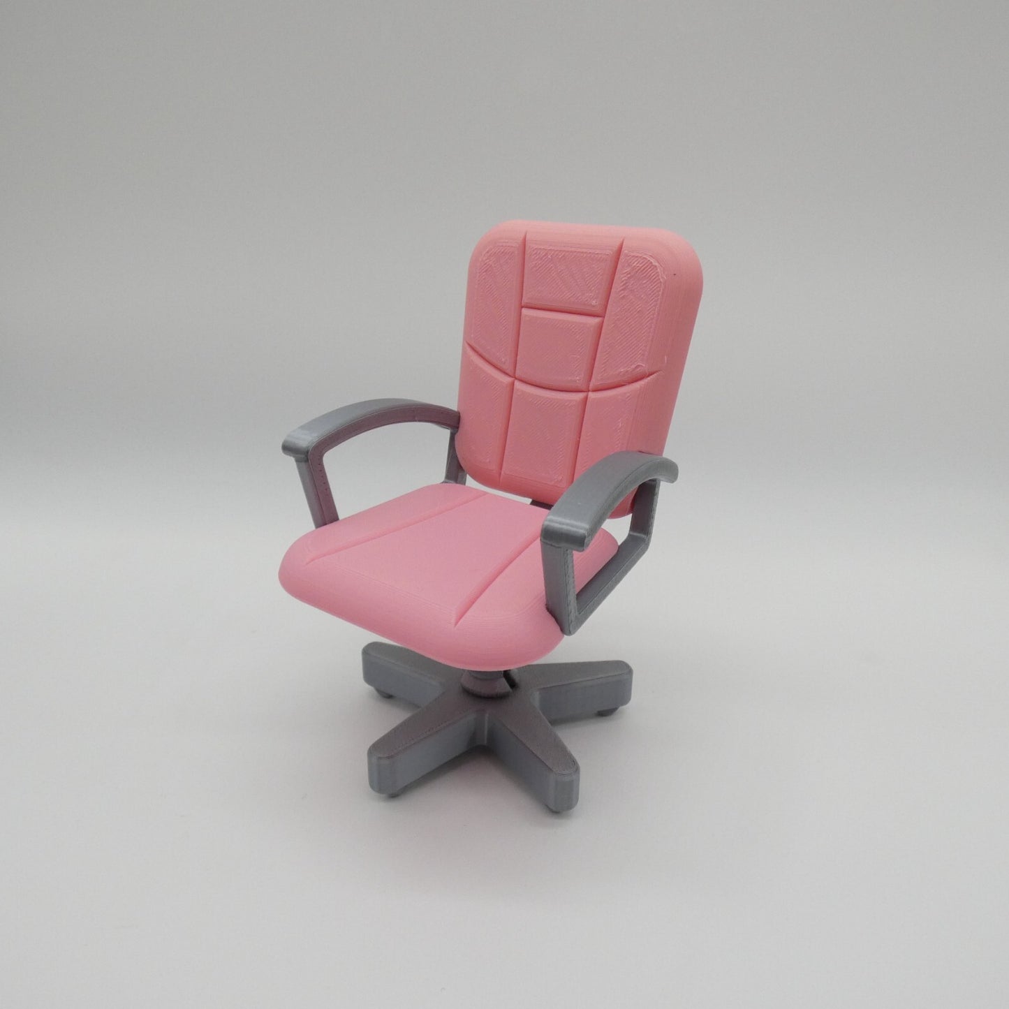 1/6 Scale Doll Furniture Desk Office Chair Pink Silver Barbie Integrity Diorama