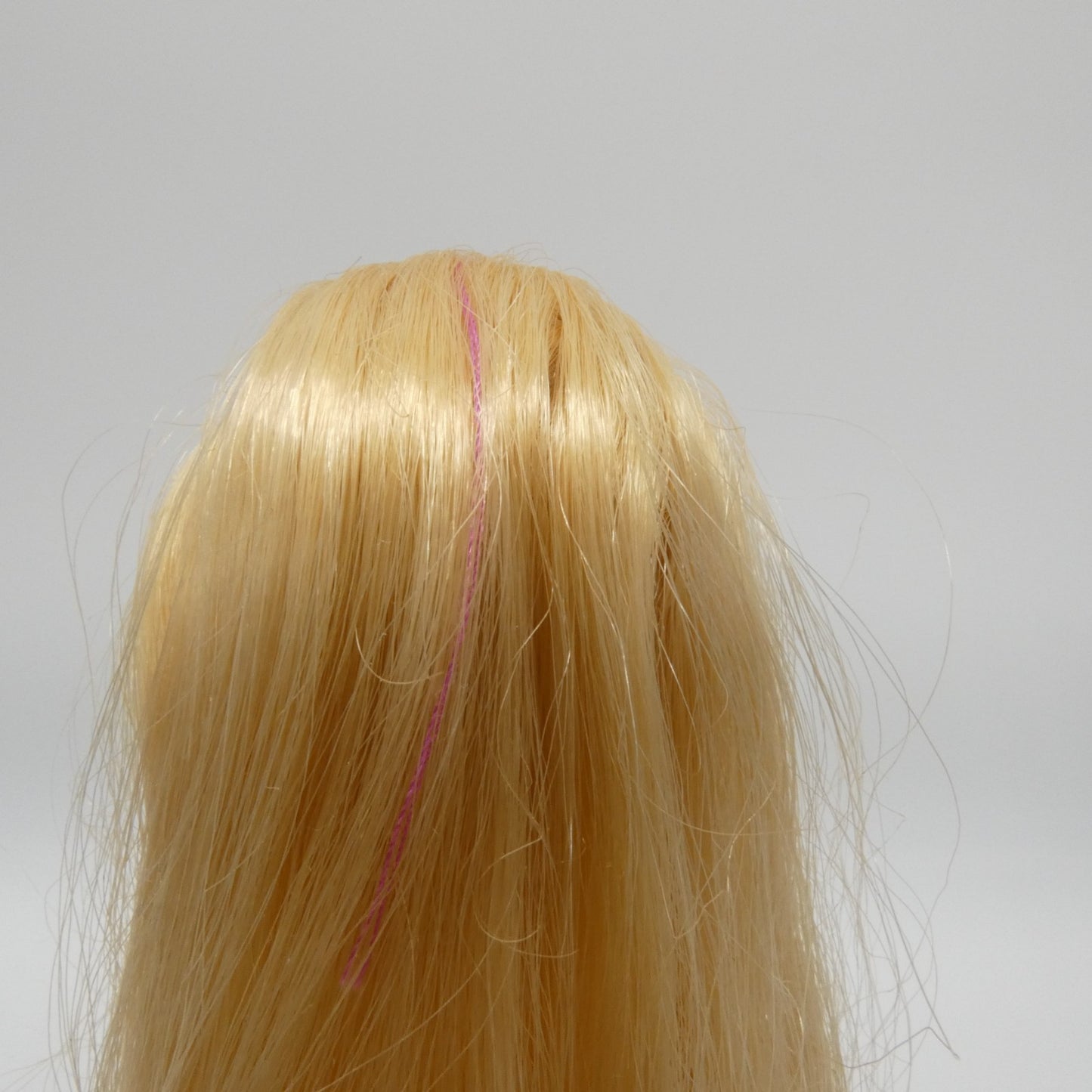 Barbie Doll Head Superstar Face Magenta Lipstick Blonde Hair Mattel 80s 90s