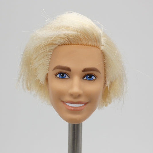 Barbie The Movie Ken Doll Head Only Rooted Non-Styled Hair 2023 Mattel HPJ97
