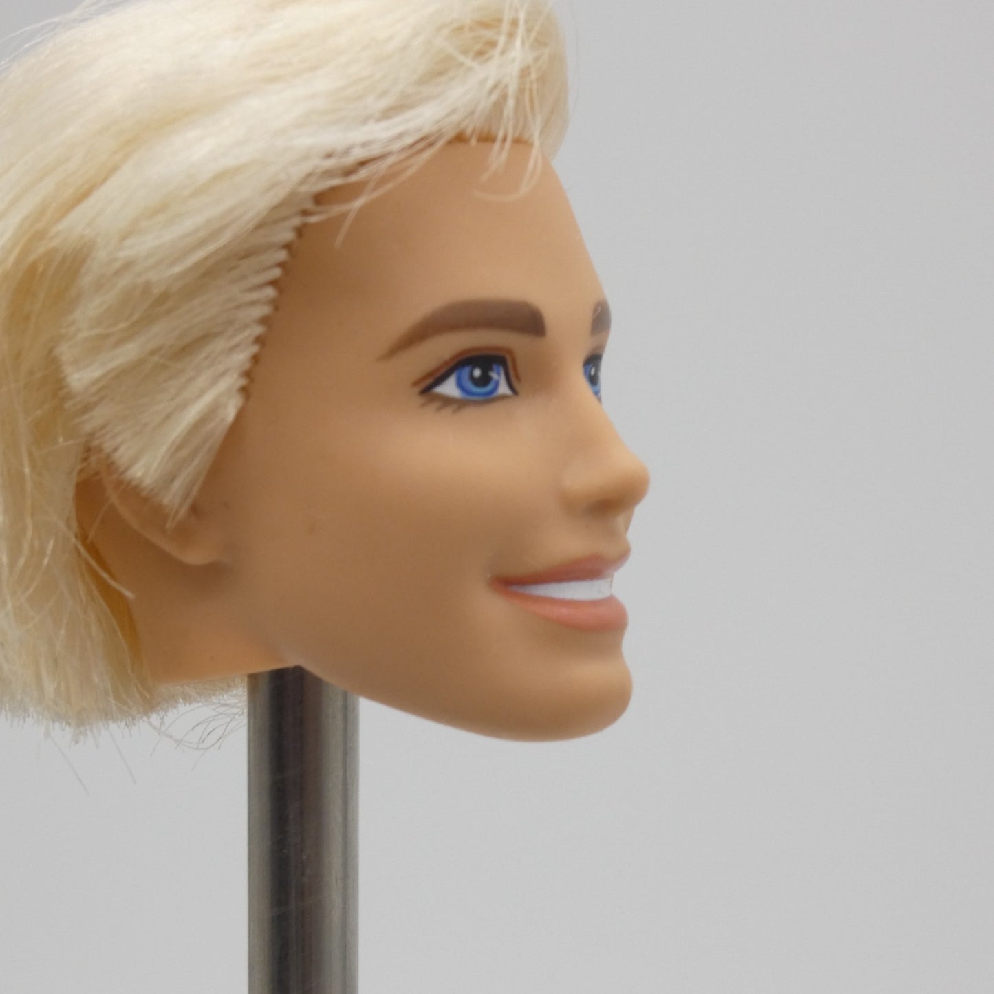 Barbie The Movie Ken Doll Head Only Rooted Non-Styled Hair 2023 Mattel HPJ97