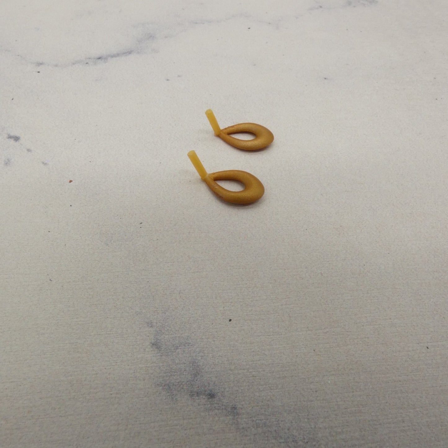 Disney Aladdin Jasmine Doll Earrings Gold Tone Plastic Hoop Dangle Fits Barbie