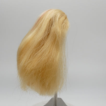 Barbie Doll Head Superstar Face Magenta Lipstick Blonde Hair Mattel 80s 90s